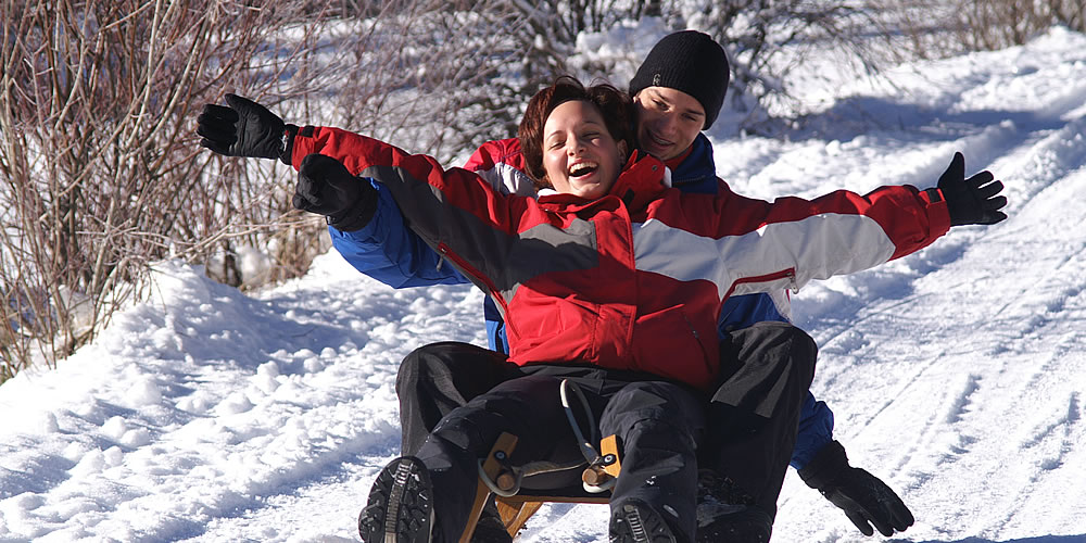 Hikes with sledge ride in La Val Alta Badia